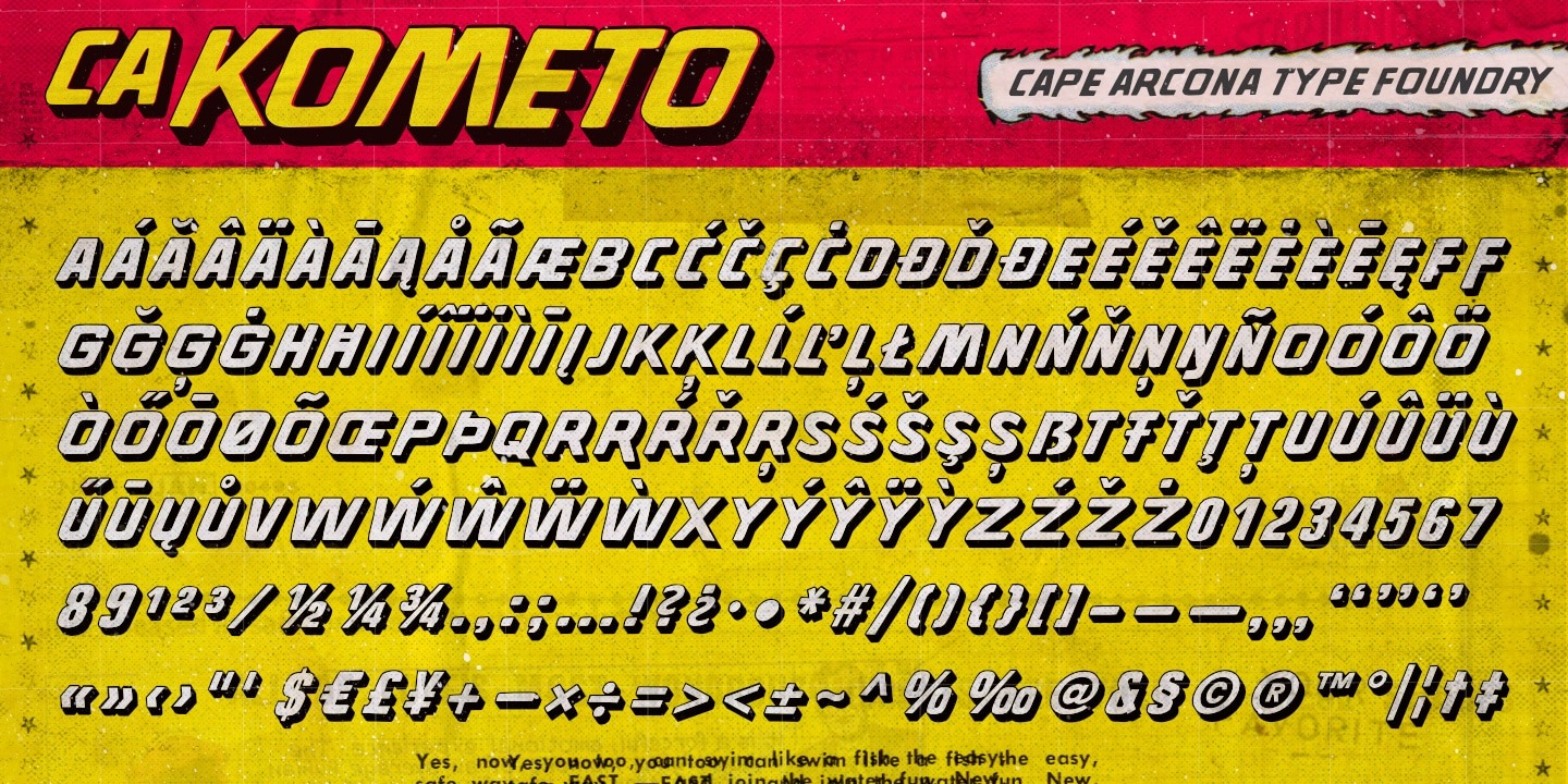 Пример шрифта CA Kometo #3